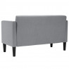 Sofa dwuosobowa Jasnoszara 111 cm Tkanina