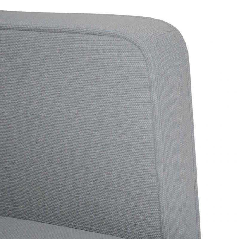 Sofa dwuosobowa Jasnoszara 111 cm Tkanina