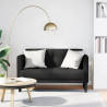 Sofa dwuosobowa czarna 111 cm Tkanina
