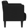 Sofa dwuosobowa czarna 111 cm Tkanina