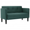 Sofa dwuosobowa Ciemnozielona 111 cm Tkanina