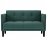 Sofa dwuosobowa Ciemnozielona 111 cm Tkanina