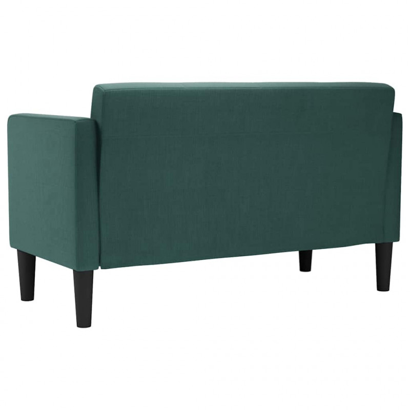 Sofa dwuosobowa Ciemnozielona 111 cm Tkanina