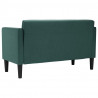 Sofa dwuosobowa Ciemnozielona 111 cm Tkanina