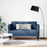 Sofa dwuosobowa niebieska 111 cm tkanina