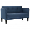 Sofa dwuosobowa niebieska 111 cm tkanina