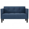 Sofa dwuosobowa niebieska 111 cm tkanina