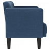 Sofa dwuosobowa niebieska 111 cm tkanina