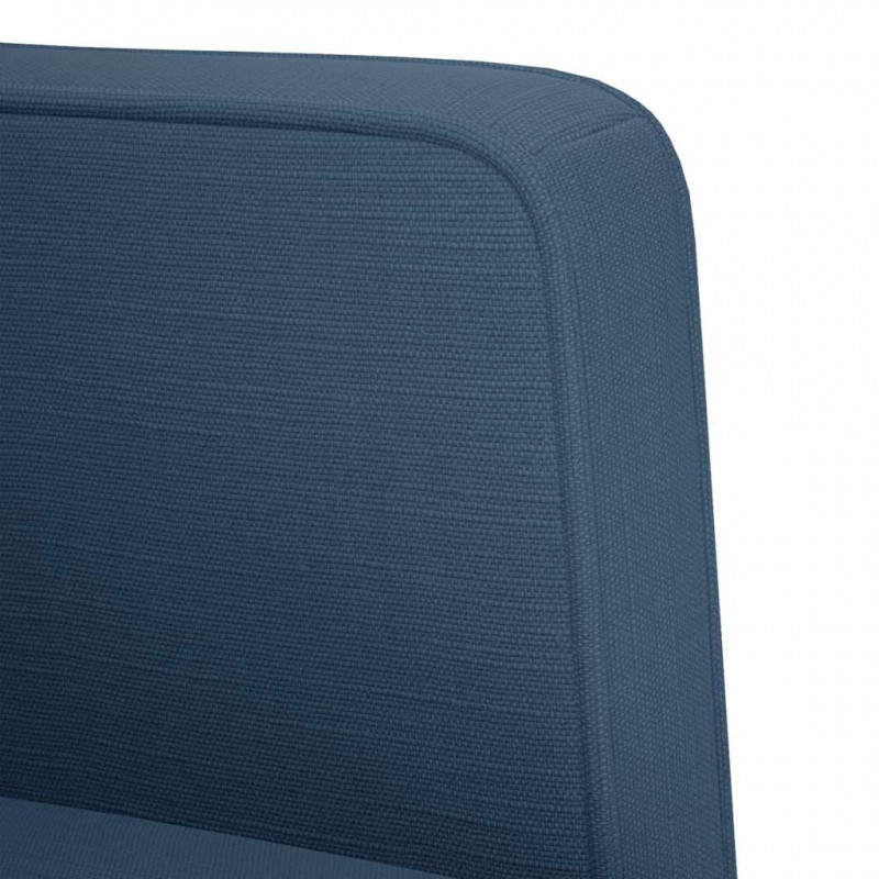 Sofa dwuosobowa niebieska 111 cm tkanina