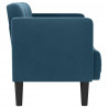 Sofa dwuosobowa niebieska 111 cm aksamitna