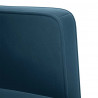 Sofa dwuosobowa niebieska 111 cm aksamitna