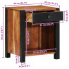 Szafka Nocna 2 pcs Brązowy 40 x 35 x 50 cm Lite Drewno Akacji