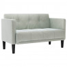 Sofa dwuosobowa Jasnoszara 111 cm Aksamit