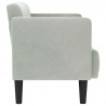 Sofa dwuosobowa Jasnoszara 111 cm Aksamit
