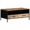 Stolik kawowy Brązowy 90 x 50 x 40 cm Lite drewno mango i metal