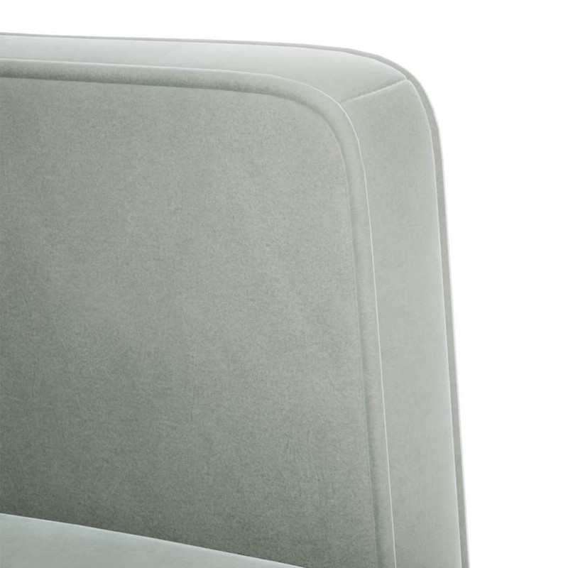 Sofa dwuosobowa Jasnoszara 111 cm Aksamit