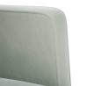 Sofa dwuosobowa Jasnoszara 111 cm Aksamit