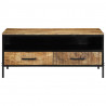 Stolik kawowy Brązowy 90 x 50 x 40 cm Lite drewno mango i metal