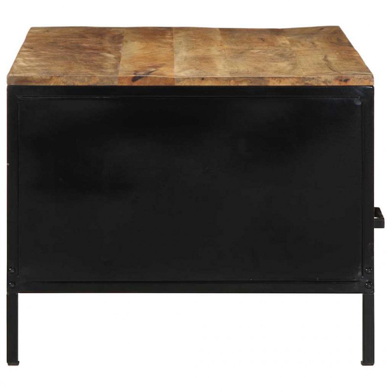 Stolik kawowy Brązowy 90 x 50 x 40 cm Lite drewno mango i metal
