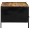 Stolik kawowy Brązowy 90 x 50 x 40 cm Lite drewno mango i metal