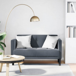 Sofa dwuosobowa Ciemnoszara 111 cm Aksamit