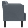 Sofa dwuosobowa Ciemnoszara 111 cm Aksamit