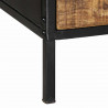 Stolik kawowy Brązowy 90 x 50 x 40 cm Lite drewno mango i metal