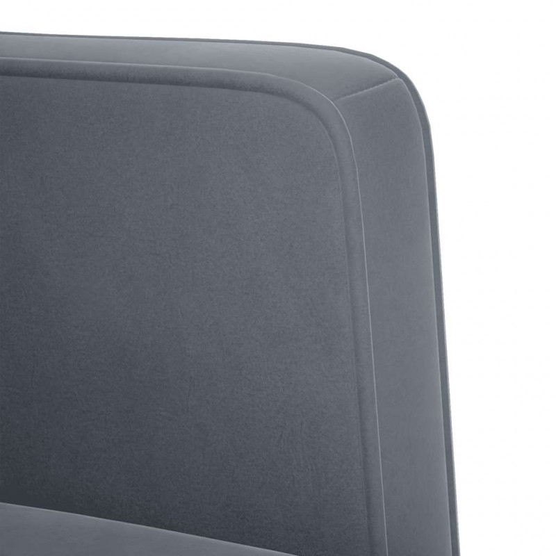 Sofa dwuosobowa Ciemnoszara 111 cm Aksamit