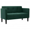Sofa dwuosobowa Ciemnozielona 111 cm Aksamit