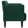 Sofa dwuosobowa Ciemnozielona 111 cm Aksamit