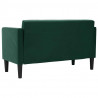 Sofa dwuosobowa Ciemnozielona 111 cm Aksamit