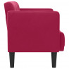 Sofa dwuosobowa wino czerwone 111 cm aksamit