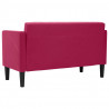 Sofa dwuosobowa wino czerwone 111 cm aksamit