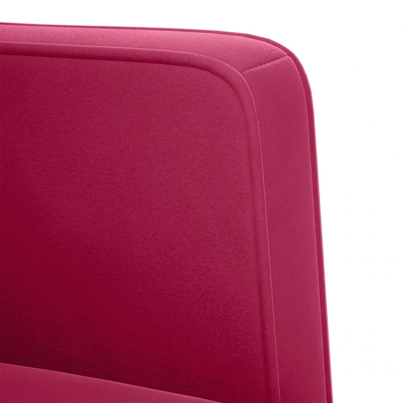 Sofa dwuosobowa wino czerwone 111 cm aksamit