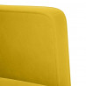 Sofa dwuosobowa żółta 111 cm aksamitna