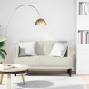 Sofa dwuosobowa kremowa 111 cm aksamitna
