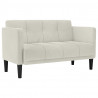 Sofa dwuosobowa kremowa 111 cm aksamitna