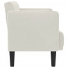 Sofa dwuosobowa kremowa 111 cm aksamitna