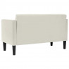 Sofa dwuosobowa kremowa 111 cm aksamitna