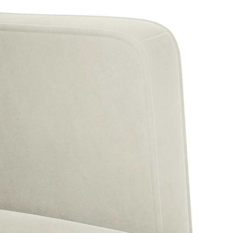 Sofa dwuosobowa kremowa 111 cm aksamitna