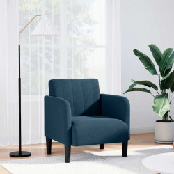 Sofa Fotel z Podłokietnikami Niebieski 54 cm Aksamit