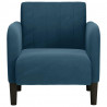 Sofa Fotel z Podłokietnikami Niebieski 54 cm Aksamit