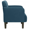Sofa Fotel z Podłokietnikami Niebieski 54 cm Aksamit