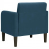 Sofa Fotel z Podłokietnikami Niebieski 54 cm Aksamit