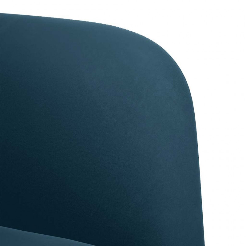 Sofa Fotel z Podłokietnikami Niebieski 54 cm Aksamit