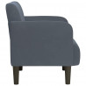 Sofa Fotel z Podłokietnikami Ciemnoszary 54 cm Aksamit