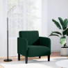 Sofa Fotel z Podłokietnikami Ciemnozielony 54 cm Aksamit