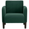 Sofa Fotel z Podłokietnikami Ciemnozielony 54 cm Aksamit