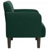 Sofa Fotel z Podłokietnikami Ciemnozielony 54 cm Aksamit