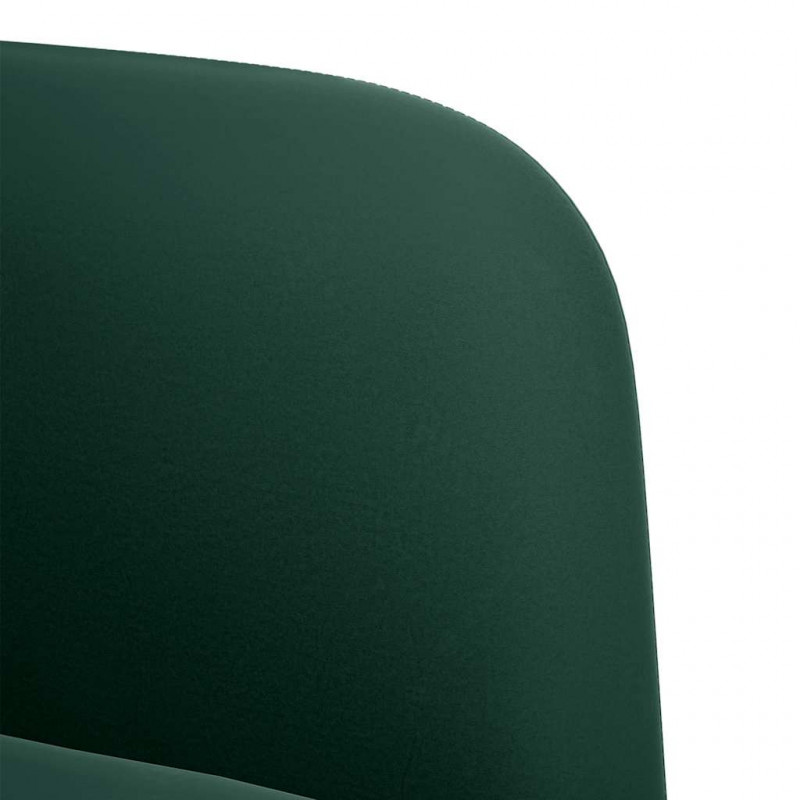Sofa Fotel z Podłokietnikami Ciemnozielony 54 cm Aksamit